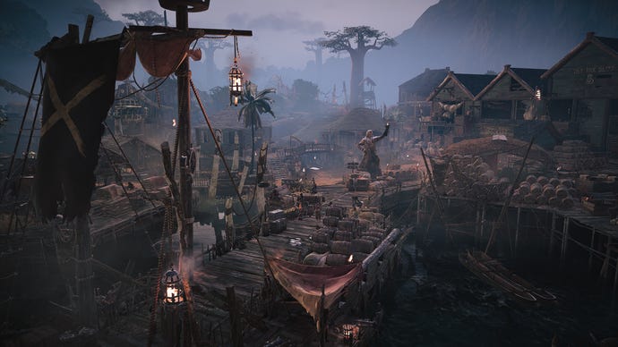 The bustling pirate hub of Sainte-Anne in Skull and Bones.